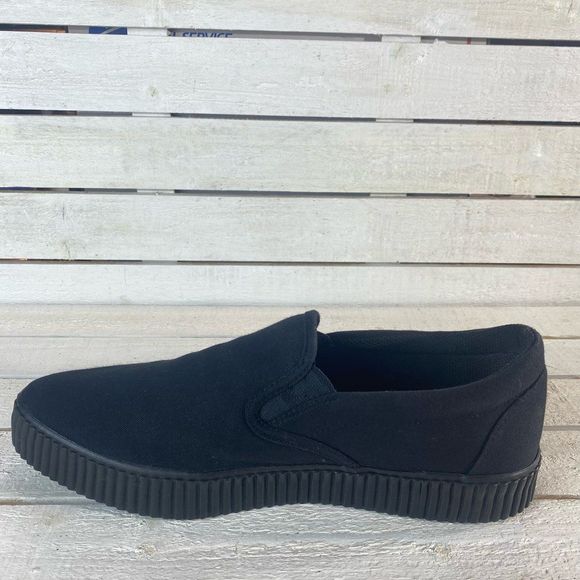 T.U.K. Black Twill Pointed EZ Creeper Slip-on A9487 Men’s Size 8 and Women’s 8.5 - Picture 2 of 9